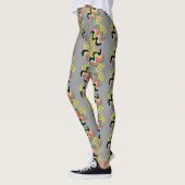 Frivool grijs vingerverfpatroon leggings (Links)