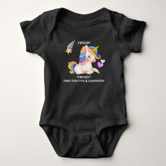 Friyay Plezier en Lachen Baby Bodysuit T-shirt