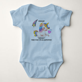 Friyay Plezier en Lachen Baby Bodysuit T-shirt