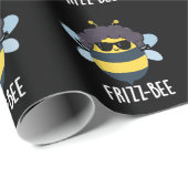 Frizz-Bee Funny Afro Bee Pun Dark BG Cadeaupapier (Rol Hoek)
