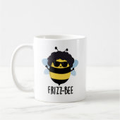 Frizz-Bee Funny Afro Bee Pun Koffiemok (Links)