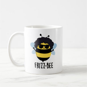 Frizz-Bee Funny Afro Bee Pun Koffiemok