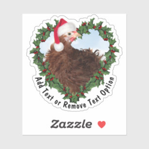 Frizzle Chick Chicken Wreater Kerstmis Sticker