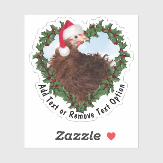 Frizzle Chick Chicken Wreater Kerstmis Sticker (Vel)