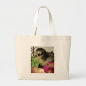 Frizzle Chick in Flowers Grote Tote Bag (Voorkant)