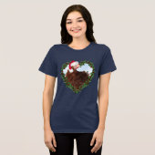 Frizzle Chick Kip Kerstmis Tri-Blend Shirt (Voorkant volledig)