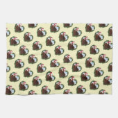 Frizzle Kip Krans Kerstmis Theedoek (Horizontaal)