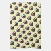 Frizzle Kip Krans Kerstmis Theedoek (Verticaal)