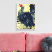 Frizzle Rooster Canvas Afdruk (Insitu (Woonkamer))