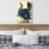 Frizzle Rooster Canvas Afdruk (Insitu (Slaapkamer))