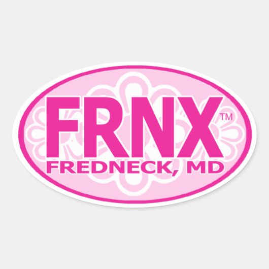 FRNX Girlie Decal Ovale Sticker (Voorkant)