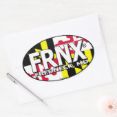 FRNX Maryland Vlag Decal Ovale Sticker (Envelop)