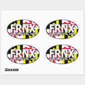 FRNX Maryland Vlag Decal Ovale Sticker (Vel)