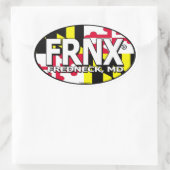 FRNX Maryland Vlag Decal Ovale Sticker (Tas)