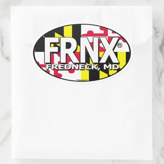 FRNX Maryland Vlag Decal Ovale Sticker (Tas)