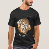 Fro Gro Dallas Texas  Afro Pick  Raised Fist T-shirt (Voorkant)