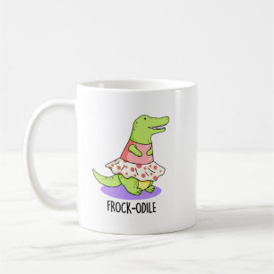 Frock-odile Funny Crocodile Pun Koffiemok
