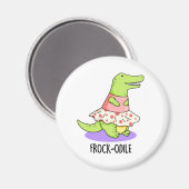 Frock-odile Funny Crocodile Pun Magneet (Voorkant / Achterkant)