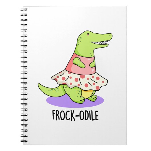 Frock-odile Funny Crocodile Pun Notitieboek (Voorkant)