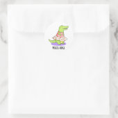 Frock-odile Funny Crocodile Pun Ronde Sticker (Tas)