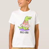 Frock-odile Funny Crocodile Pun T-shirt (Voorkant)