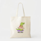 Frock-odile Funny Crocodile Pun Tote Bag (Voorkant)