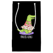 Frock-odile Grappige Krokodil Pun Dark BG Klein Cadeauzakje (Voorkant)