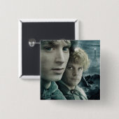 FRODO™ en Samwise sluiten Vierkante Button 5,1 Cm (Voorkant /achterkant)