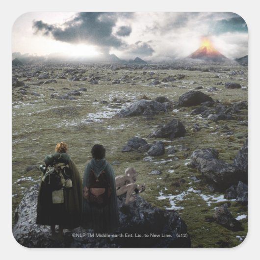 FRODO™ en Samwise Standing Vierkante Sticker (Voorkant)