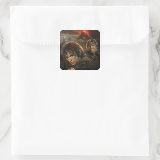 FRODO™ en Samwise Vierkante Sticker (Tas)