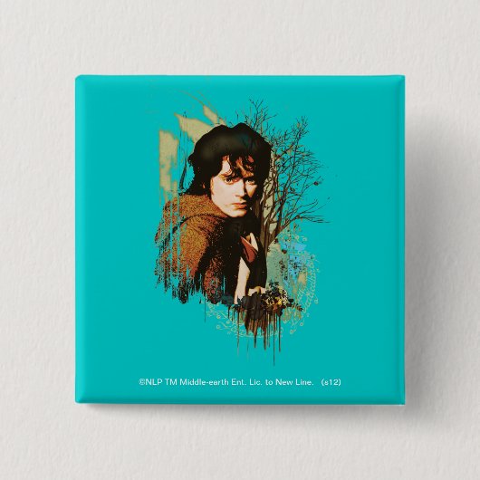 FRODO™ gemengde Media Vector Collage Vierkante Button 5,1 Cm (Voorkant)