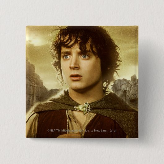 FRODO™ Golden Vierkante Button 5,1 Cm (Voorkant)