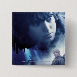 FRODO™, GOLLUM™ en Sam Vierkante Button 5,1 Cm