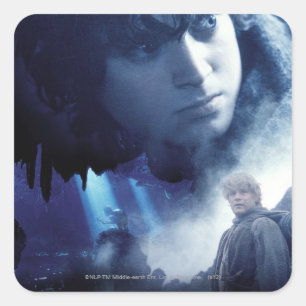 FRODO™, GOLLUM™ en Sam Vierkante Sticker