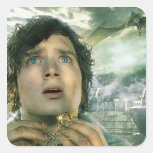 FRODO™ Holding Ring Vierkante Sticker (Voorkant)
