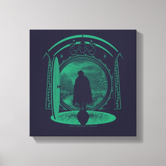 FRODO™ Leaving THE SHIRE™ Silhouette Canvas Afdruk (Voorkant)