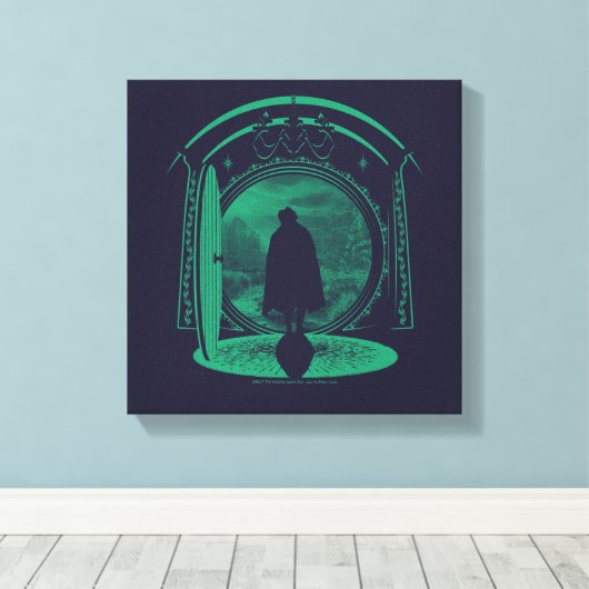 FRODO™ Leaving THE SHIRE™ Silhouette Canvas Afdruk (Insitu (Houten vloer))