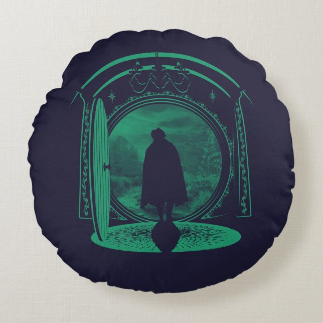 FRODO™ Leaving THE SHIRE™ Silhouette Rond Kussen (Voorkant)