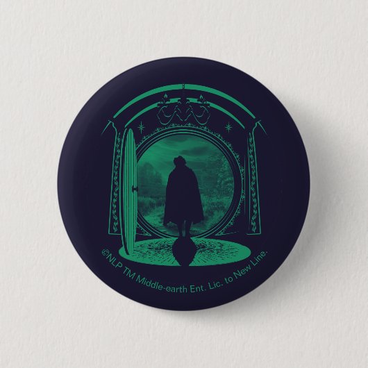 FRODO™ Leaving THE SHIRE™ Silhouette Ronde Button 5,7 Cm (Voorkant)