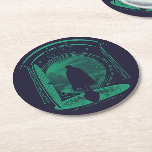 FRODO™ Leaving THE SHIRE™ Silhouette Ronde Kartonnen Onderzetter (Gebogen)