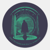 FRODO™ Leaving THE SHIRE™ Silhouette Ronde Sticker (Voorkant)