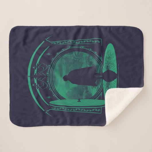 FRODO™ Leaving THE SHIRE™ Silhouette Sherpa Deken (Voorkant (horizontaal))