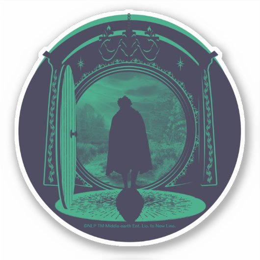 FRODO™ Leaving THE SHIRE™ Silhouette Sticker (Voorkant)