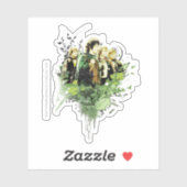 FRODO™ met Hobbits Collage Sticker (Vel)