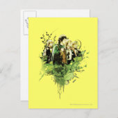 FRODO™ met Hobbits Vector Collage Briefkaart (Voorkant / Achterkant)