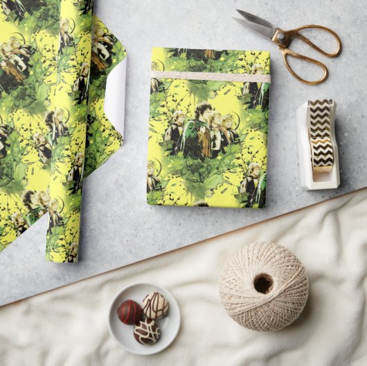 FRODO™ met Hobbits Vector Collage Cadeaupapier (Crafts)