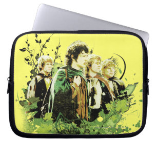 FRODO™ met Hobbits Vector Collage Laptop Sleeve