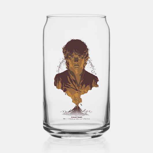 FRODO™ MOUNT DOOM™ Tengwar-inscriptie Grafisch Blikvorm Glas (Voorkant)