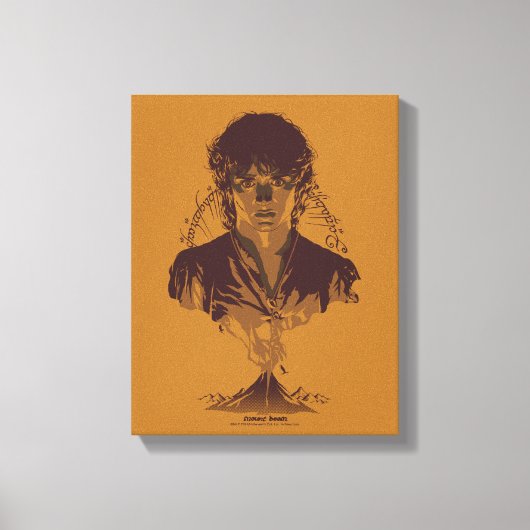 FRODO™ MOUNT DOOM™ Tengwar-inscriptie Grafisch Canvas Afdruk (Voorkant)