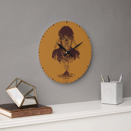 FRODO™ MOUNT DOOM™ Tengwar-inscriptie Grafisch Grote Klok (Kantoor)
